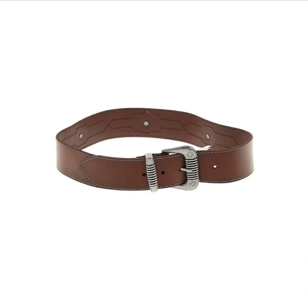 Banana Republic Women's Heritage Monte Wide Brown Concho Belt Leather western